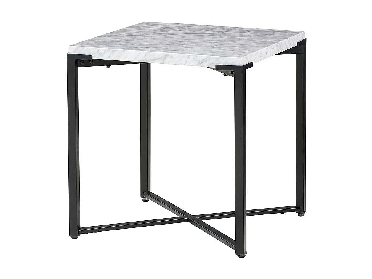 Beistelltisch mit Marmorplatte in Weiß modernes Design