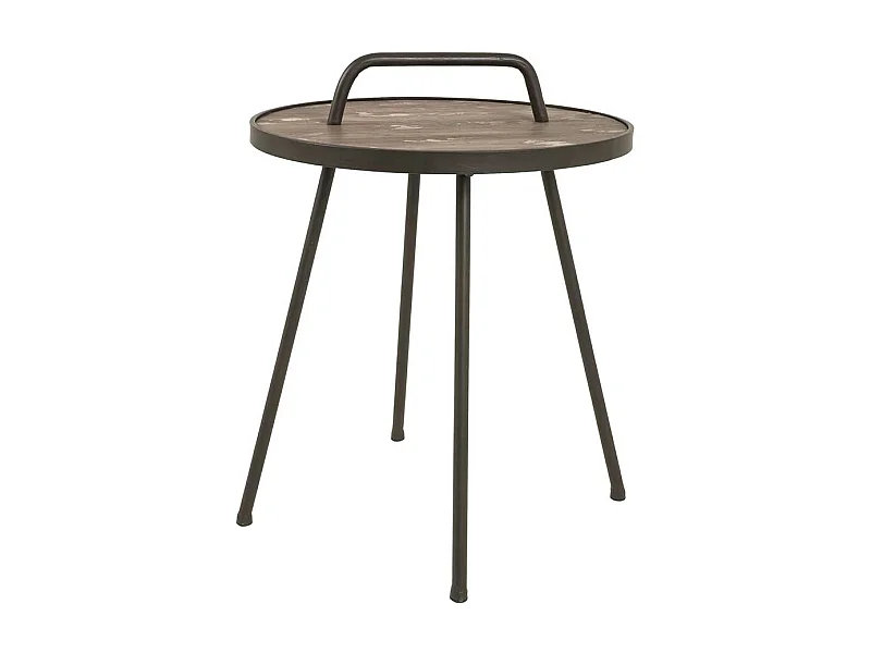 Runder Beistelltisch im Factory Chic Design 50 cm