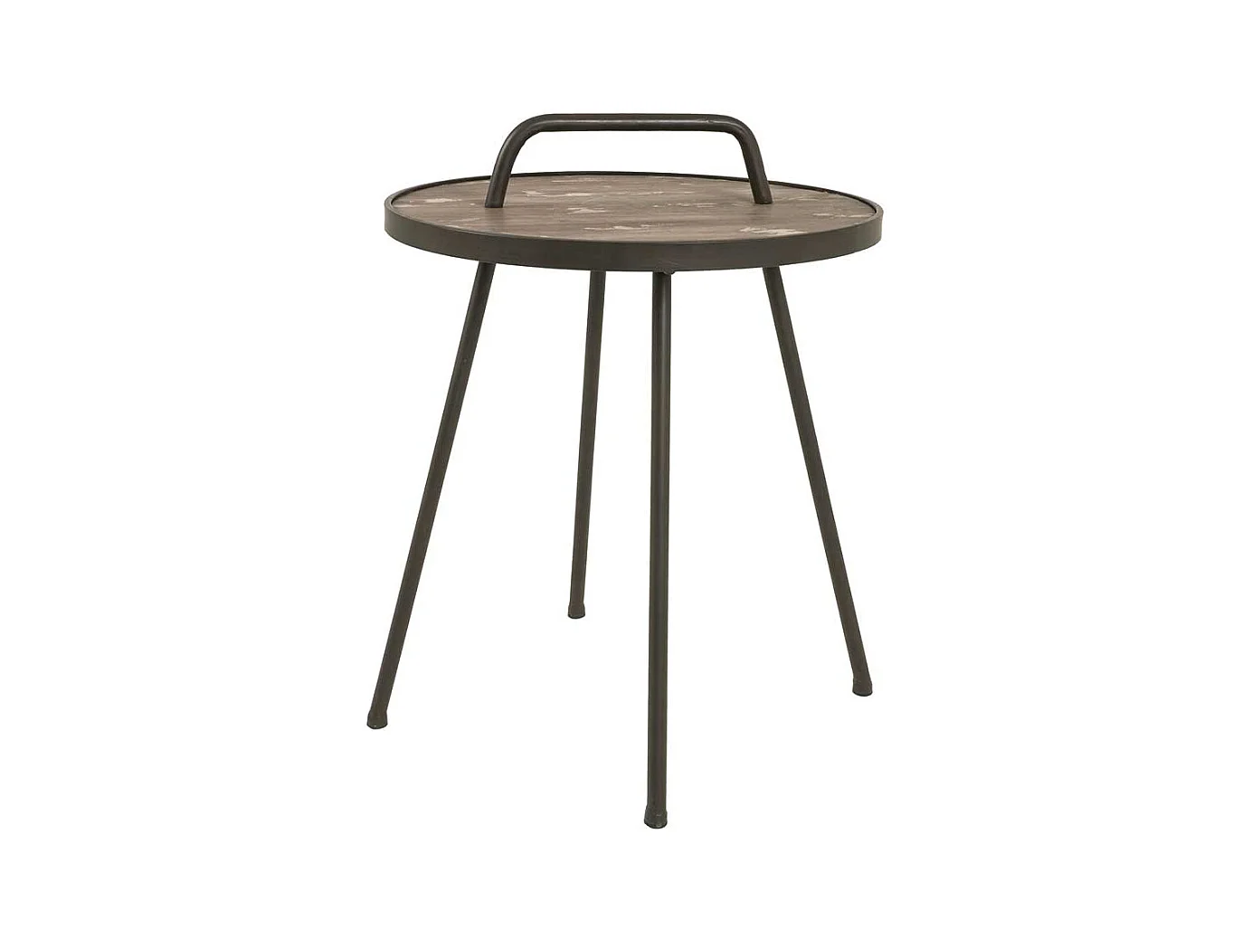 Runder Beistelltisch im Factory Chic Design 50 cm