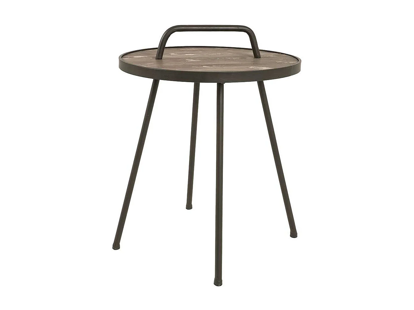 Runder Beistelltisch im Factory Chic Design 50 cm