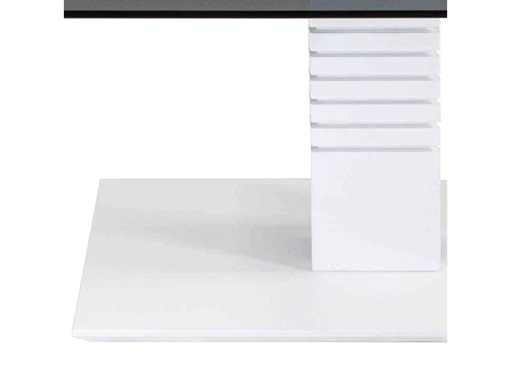 Beistelltisch Wohnzimmer mit Parsolglas Platte Säulengestell