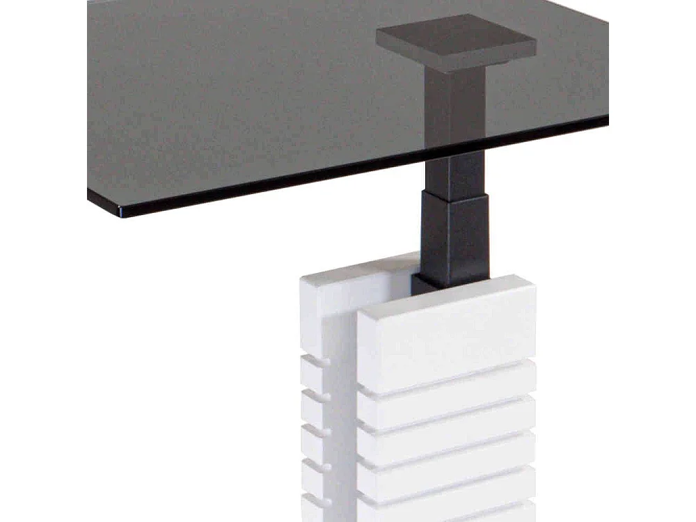 Beistelltisch Wohnzimmer mit Parsolglas Platte Säulengestell