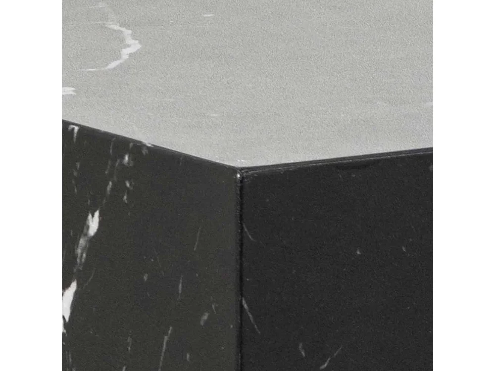 Beistelltische in quadratischer Form Marmor Optik (zweiteilig)