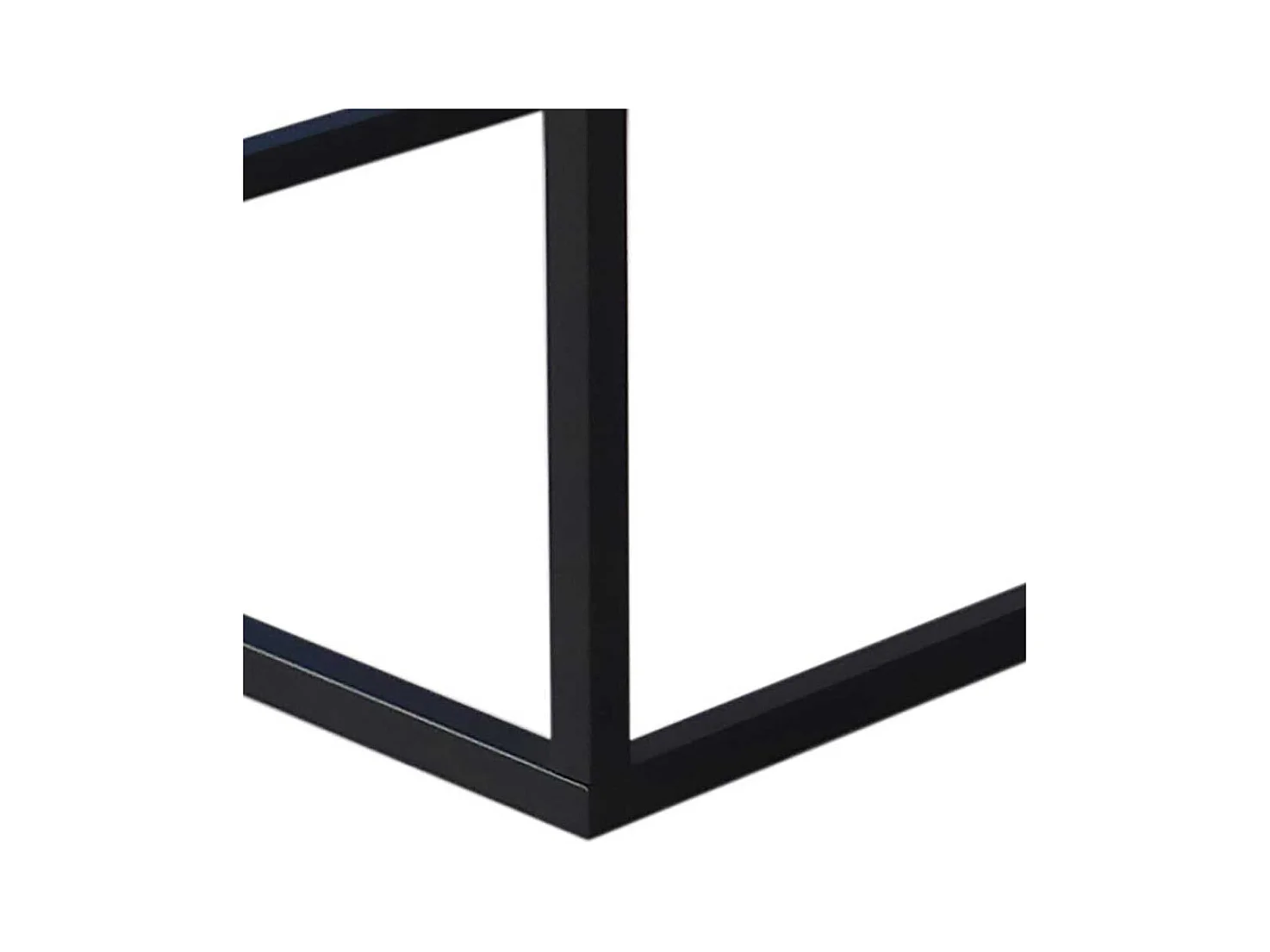 Marmor Beistelltisch mit Bügelgestell 60 cm tief