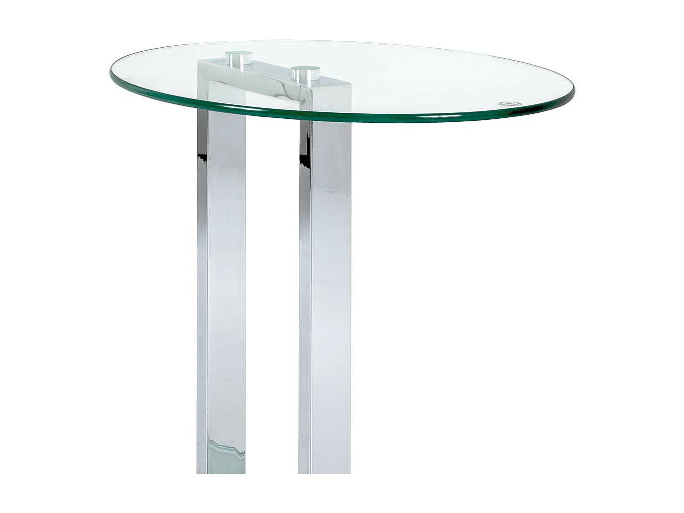 Beistelltisch aus Sicherheitsglas oval