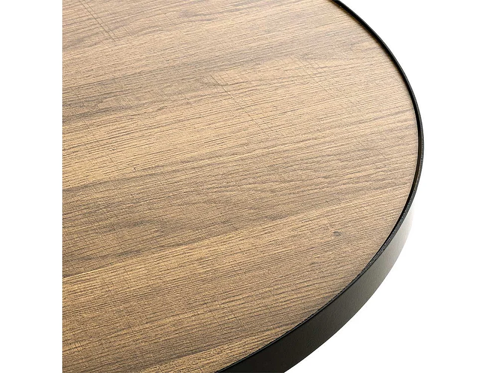 Beistelltisch Sofa in Eichefarben Metall Bügelgestell