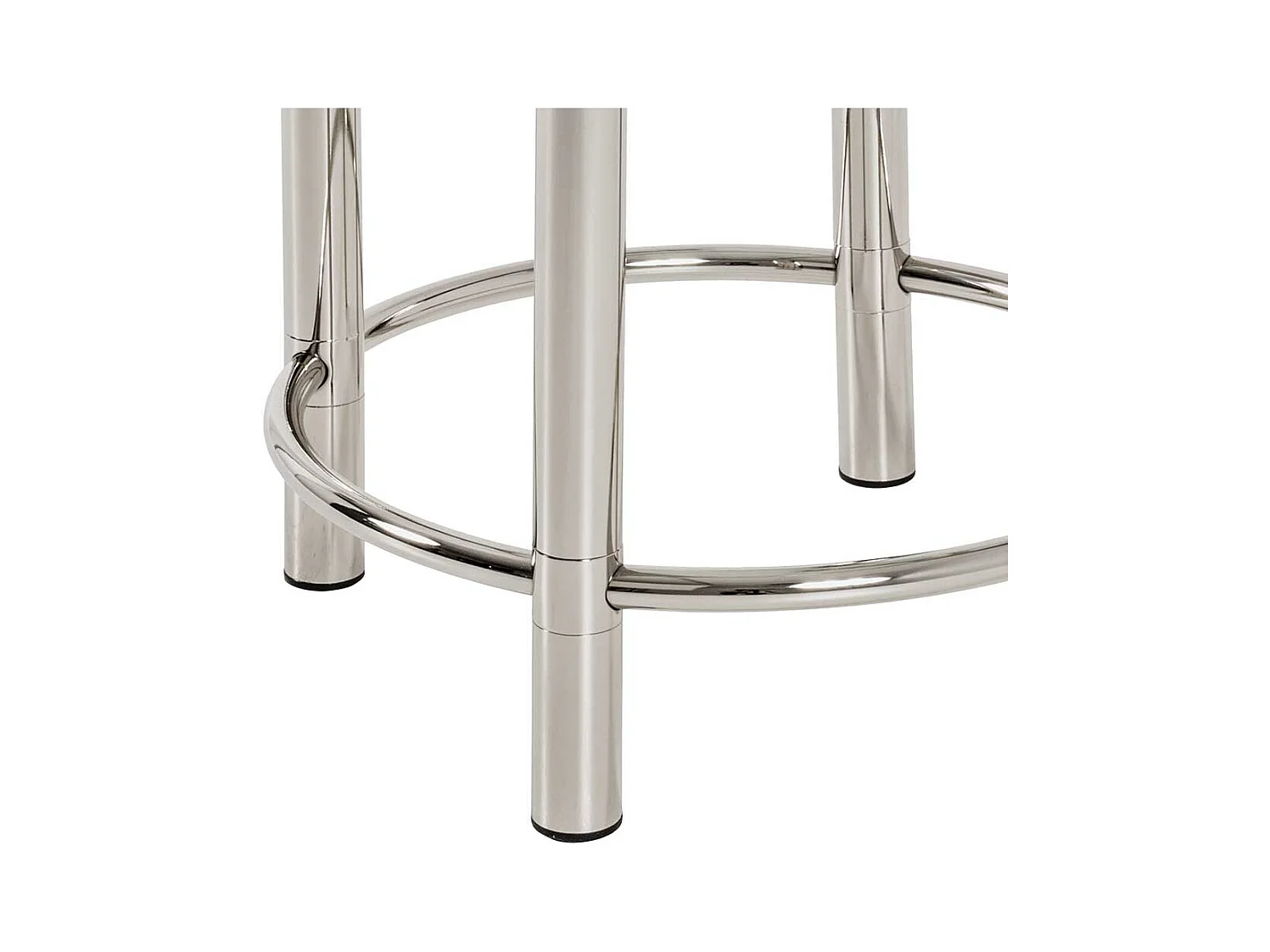 Beistelltisch aus Stahl Chromfarben Glasplatte