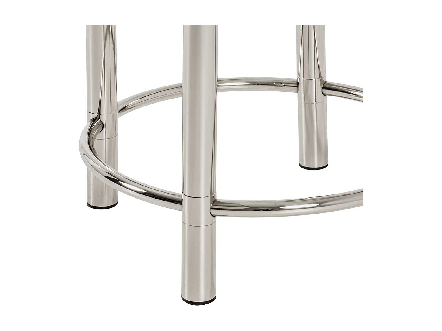 Beistelltisch aus Stahl Chromfarben Glasplatte