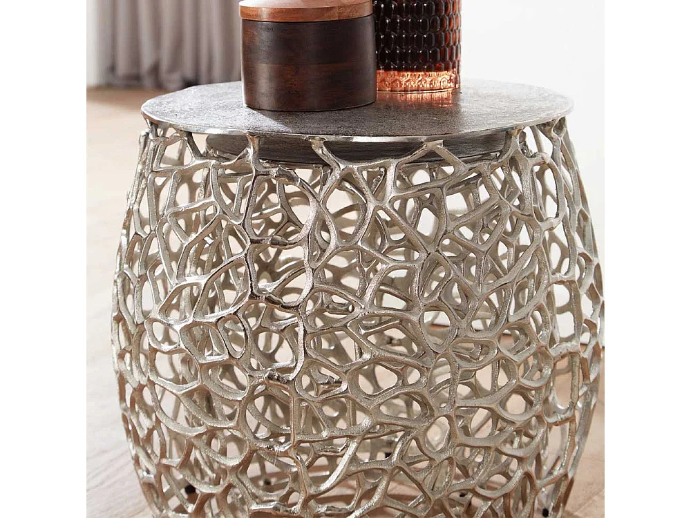 Beistelltisch Set Aluminium in Silberfarben zweiteilig (zweiteilig)