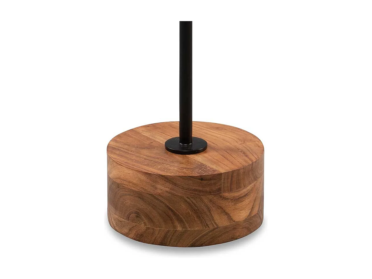 Beistelltisch Anstelltisch in Akaziefarben und Schwarz