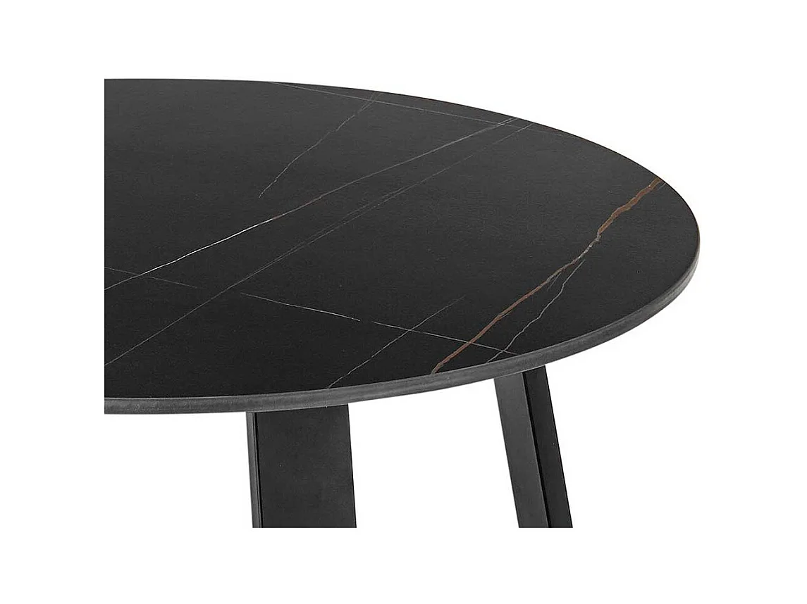 Beistelltisch Sofa in modernem Design schwarzer Keramikplatte