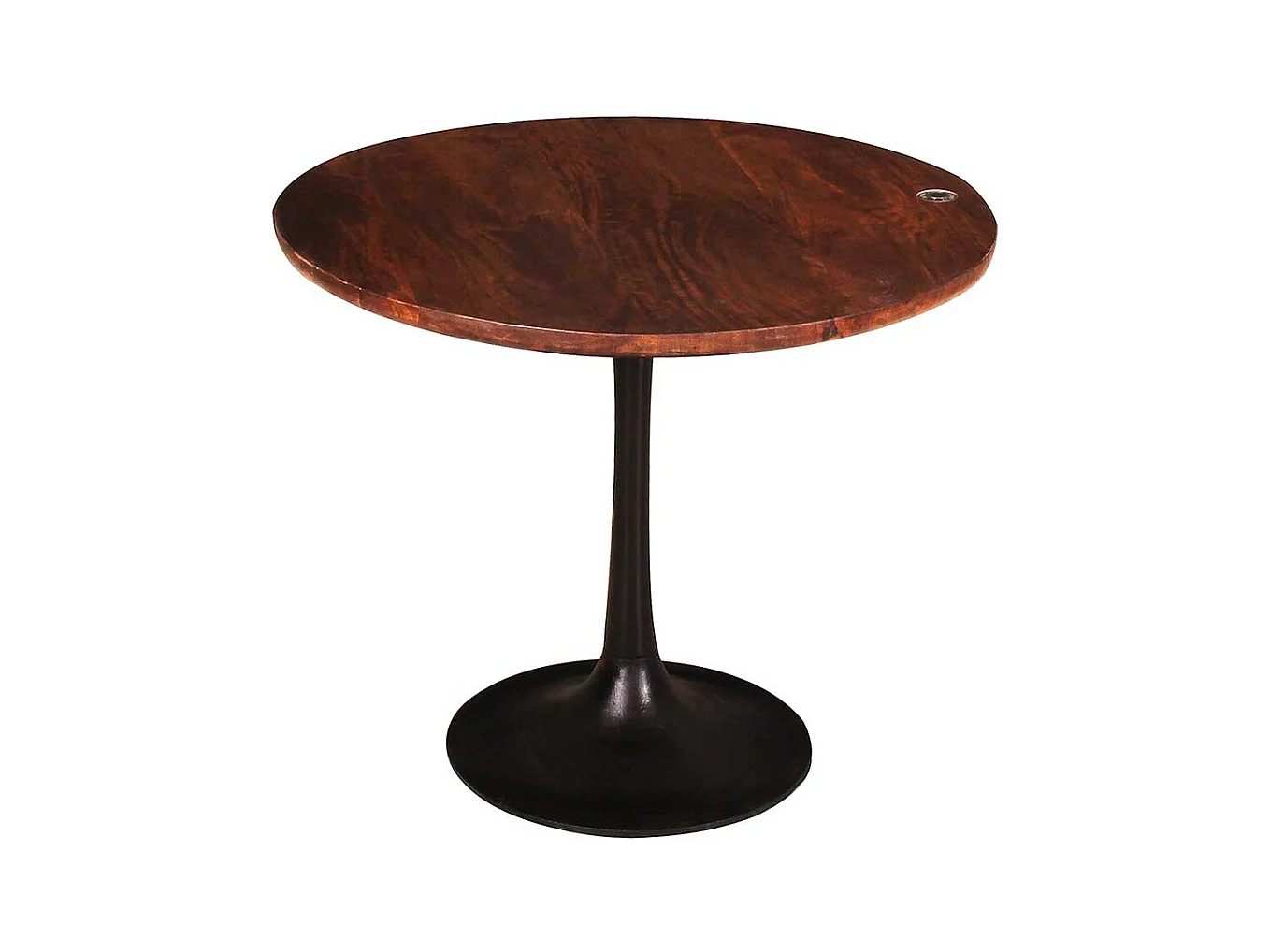 Beistelltisch mit Trompetenfuß Massivholzplatte