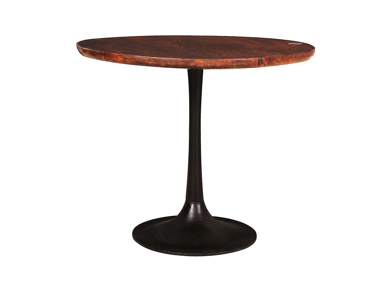 Beistelltisch mit Trompetenfuß Massivholzplatte