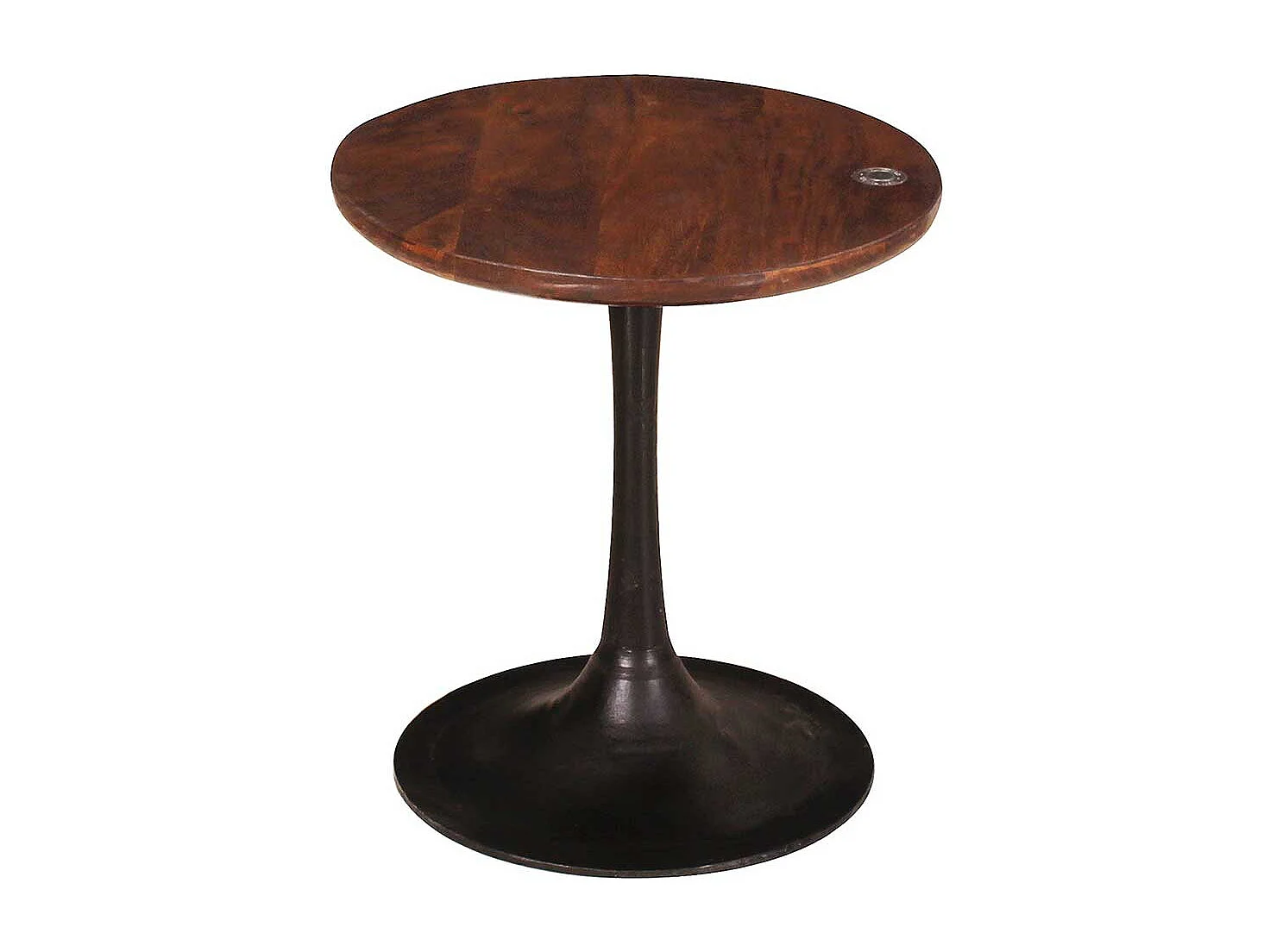 Beistelltisch mit Trompetenfuß Massivholzplatte