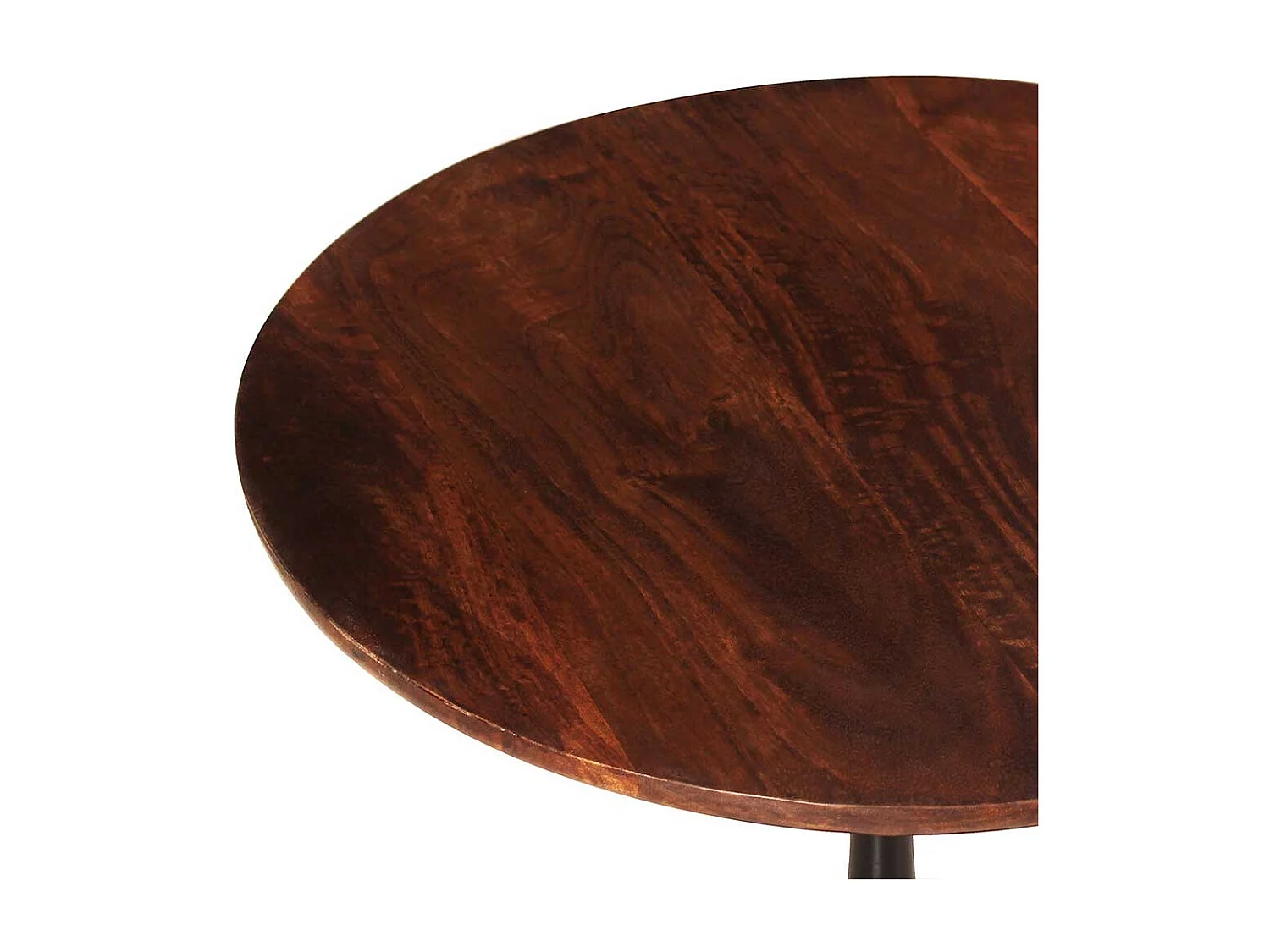 Beistelltisch mit Trompetenfuß Massivholzplatte