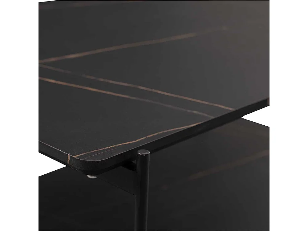 Beistelltisch Beistelltischchen in Marmor Optik aus Metall