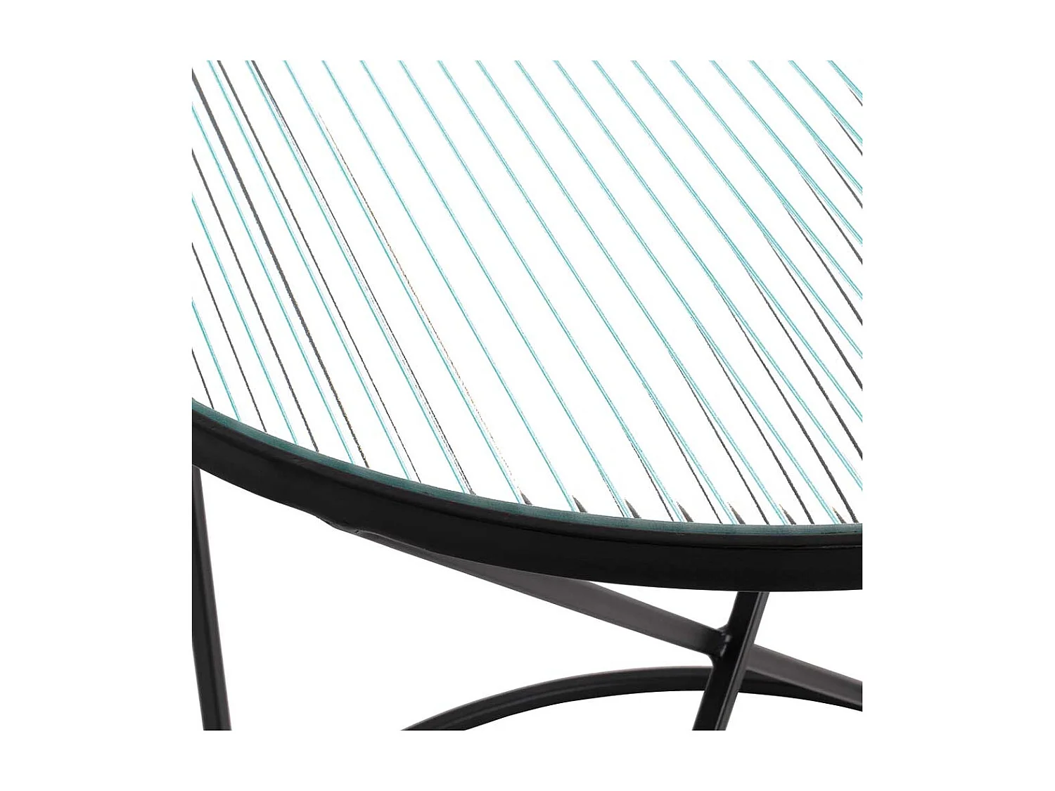 Beistelltisch Sofa aus Metall Strukturglasplatte Riffelglas