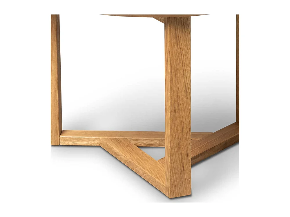 Beistelltisch Couchtisch in runder Form aus Wildeiche Massivholz