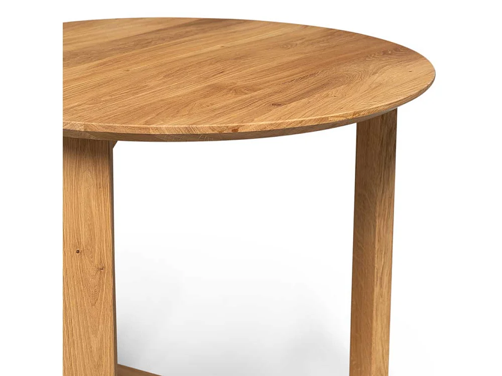 Beistelltisch Couchtisch in runder Form aus Wildeiche Massivholz