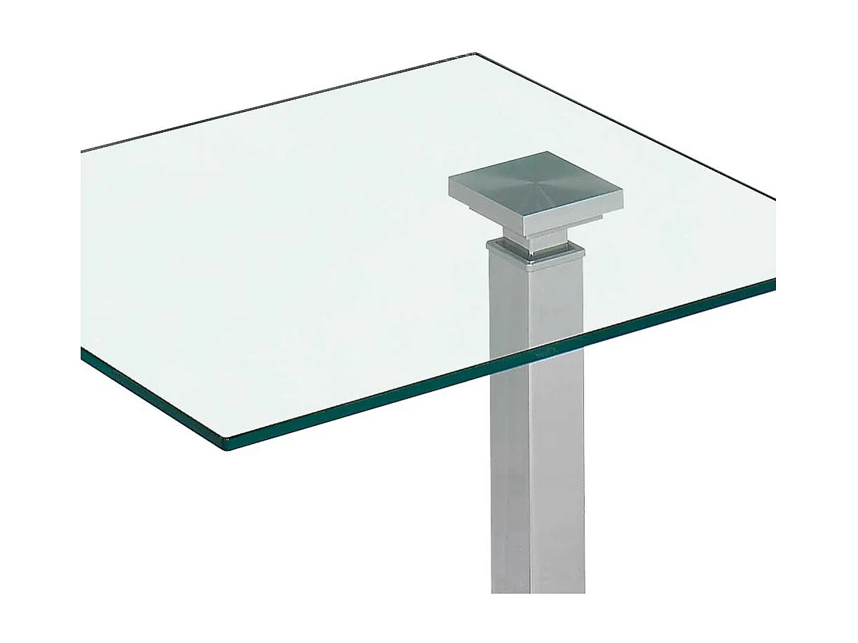 Beistelltischchen durch Körperdruck verstellbar Glasplatte