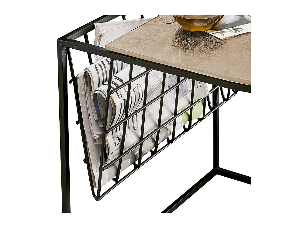 Beistelltisch Sofa mit Zeitungsablage Industry und Loft Stil