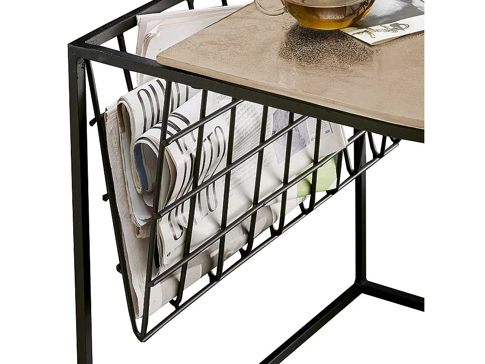 Beistelltisch Sofa mit Zeitungsablage Industry und Loft Stil