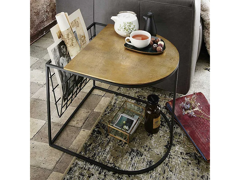 Beistelltisch Sofa mit Zeitungsablage Industry und Loft Stil