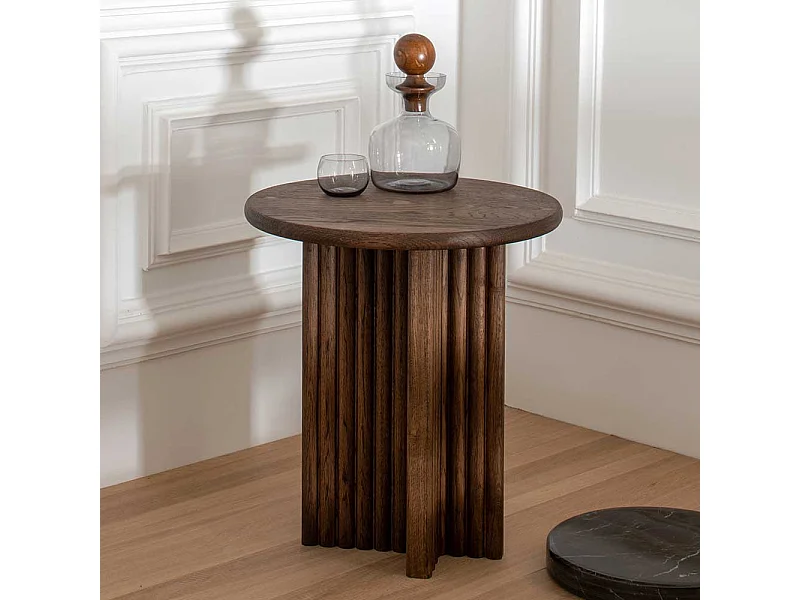 Beistelltisch Sofa im Skandi Design Eiche Massivholz