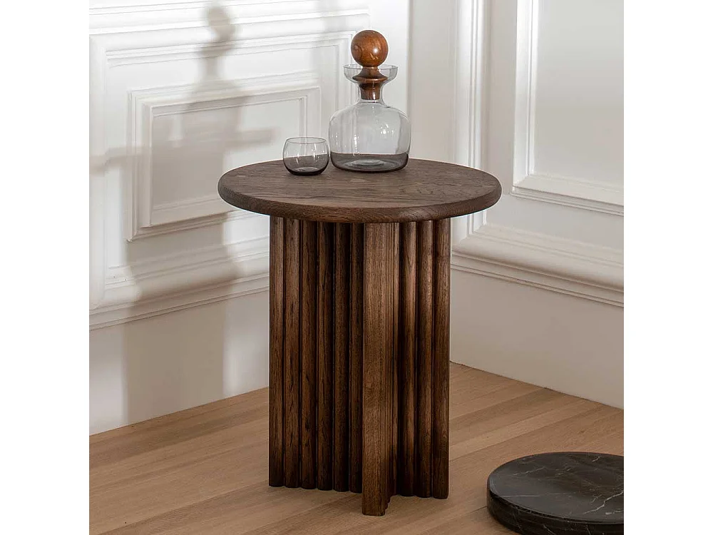 Beistelltisch Sofa im Skandi Design Eiche Massivholz