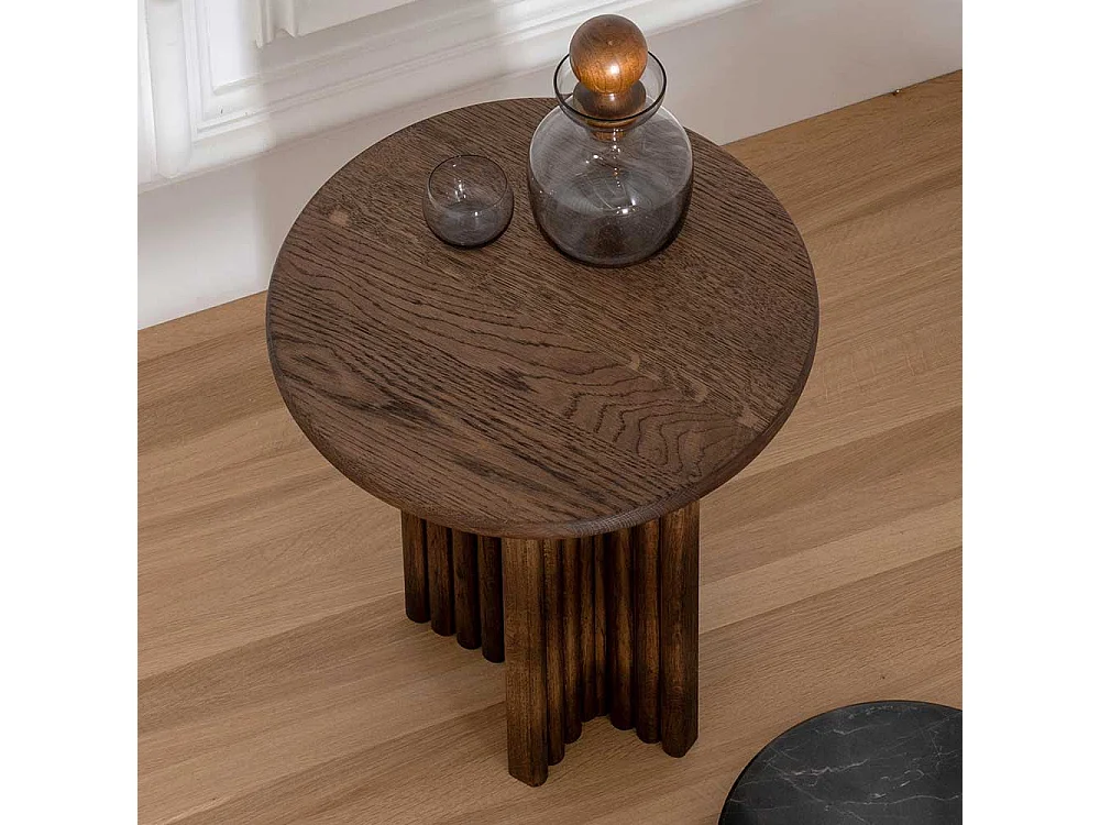 Beistelltisch Sofa im Skandi Design Eiche Massivholz