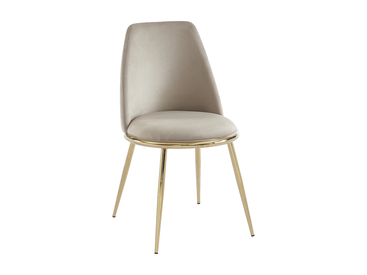Set van 2 stoelen van velours met gouden metalen frame - Beige - NEBINA - van Pascal Morabito