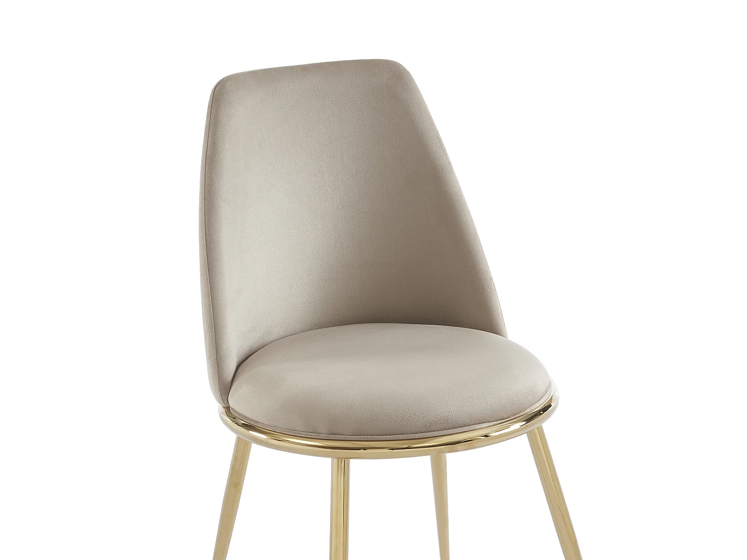 Set van 2 stoelen van velours met gouden metalen frame - Beige - NEBINA - van Pascal Morabito