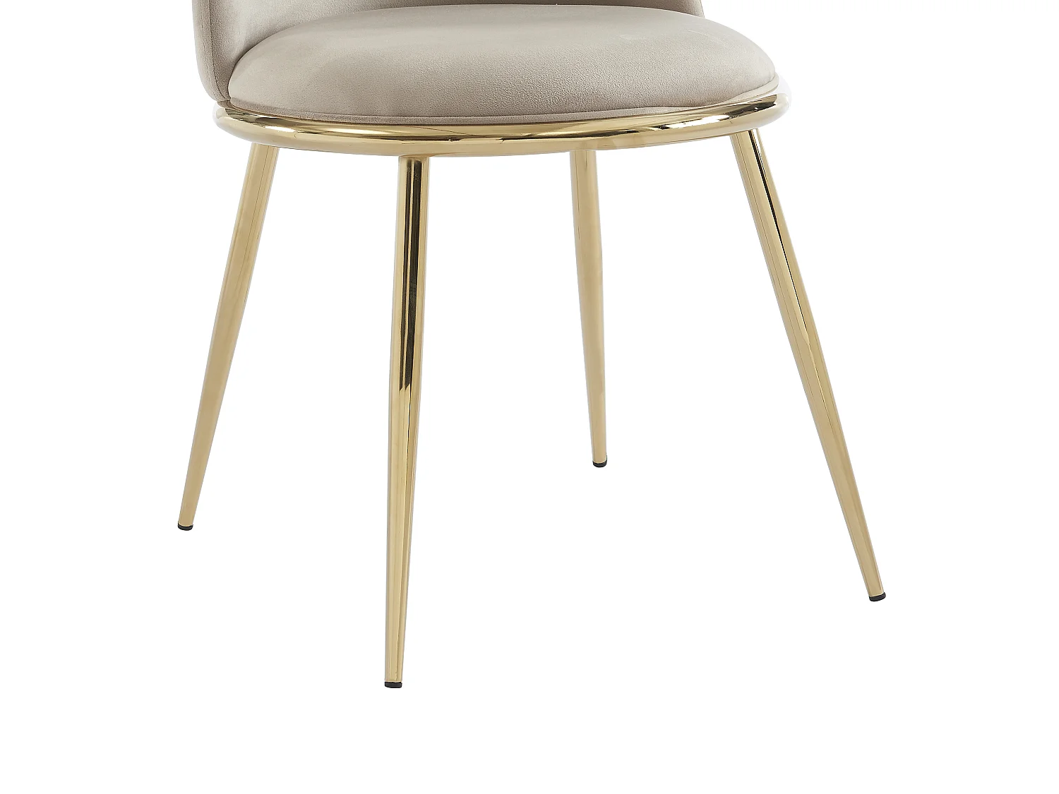 Set van 2 stoelen van velours met gouden metalen frame - Beige - NEBINA - van Pascal Morabito