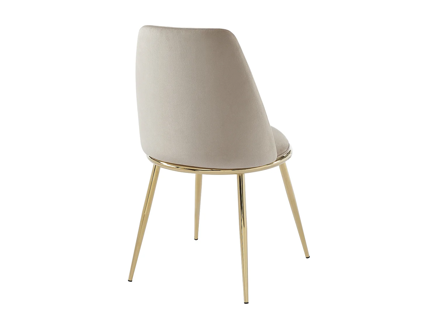 Lot de 2 chaises en velours et métal doré - Beige - NEBINA de Pascal MORABITO