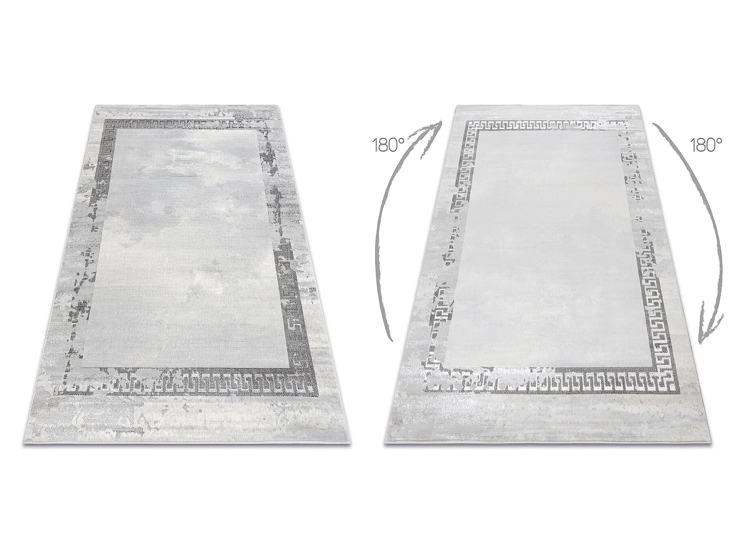 Tapis LIRA E1473 Cadre, grec vintage structuré, moderne, glamour - gr 200x290 cm