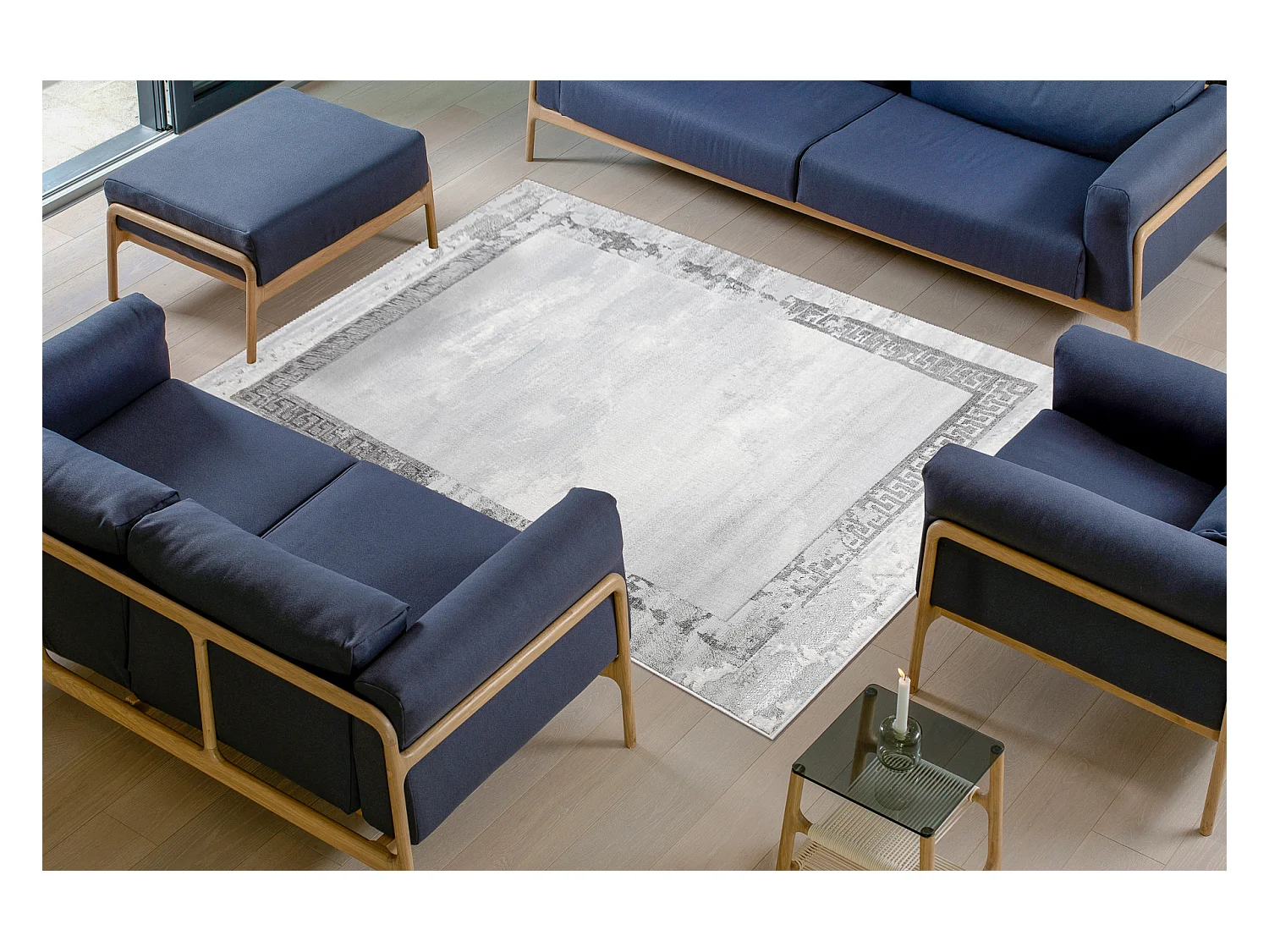 Tapijt LIRA E1473 Kader, grieks vintage structureel, modern, glamour - 120x170 cm