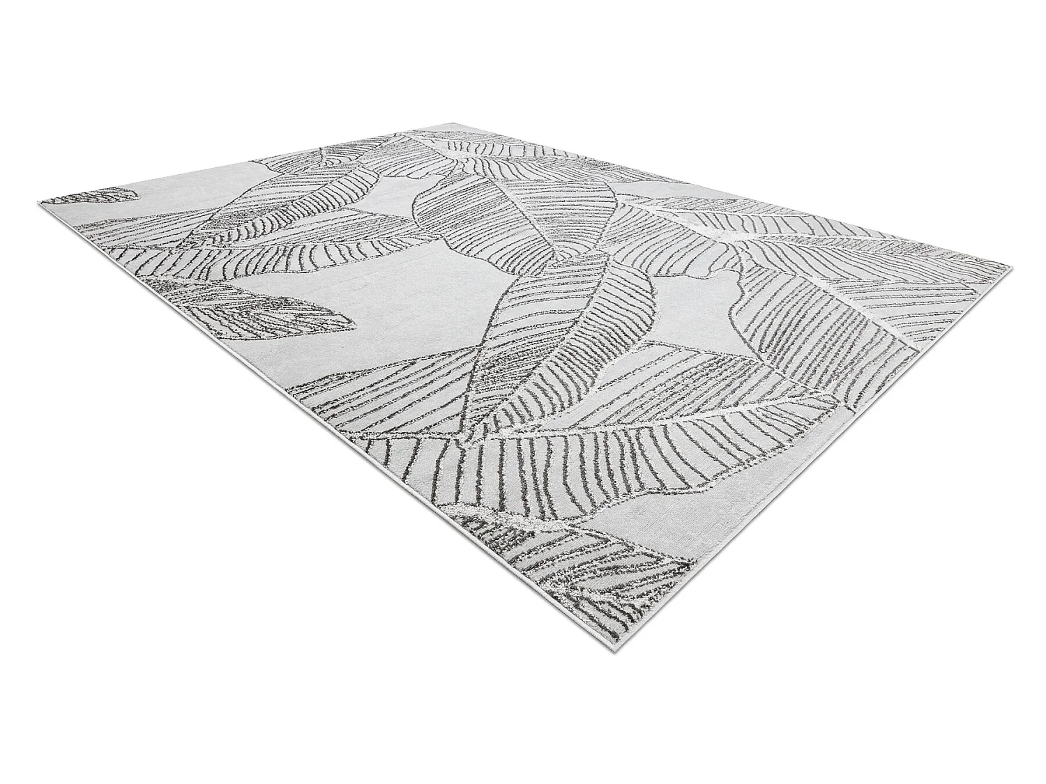 Tapijt LIRA E1482 Bladeren, structureel, modern, glamour - grijs 120x170 cm