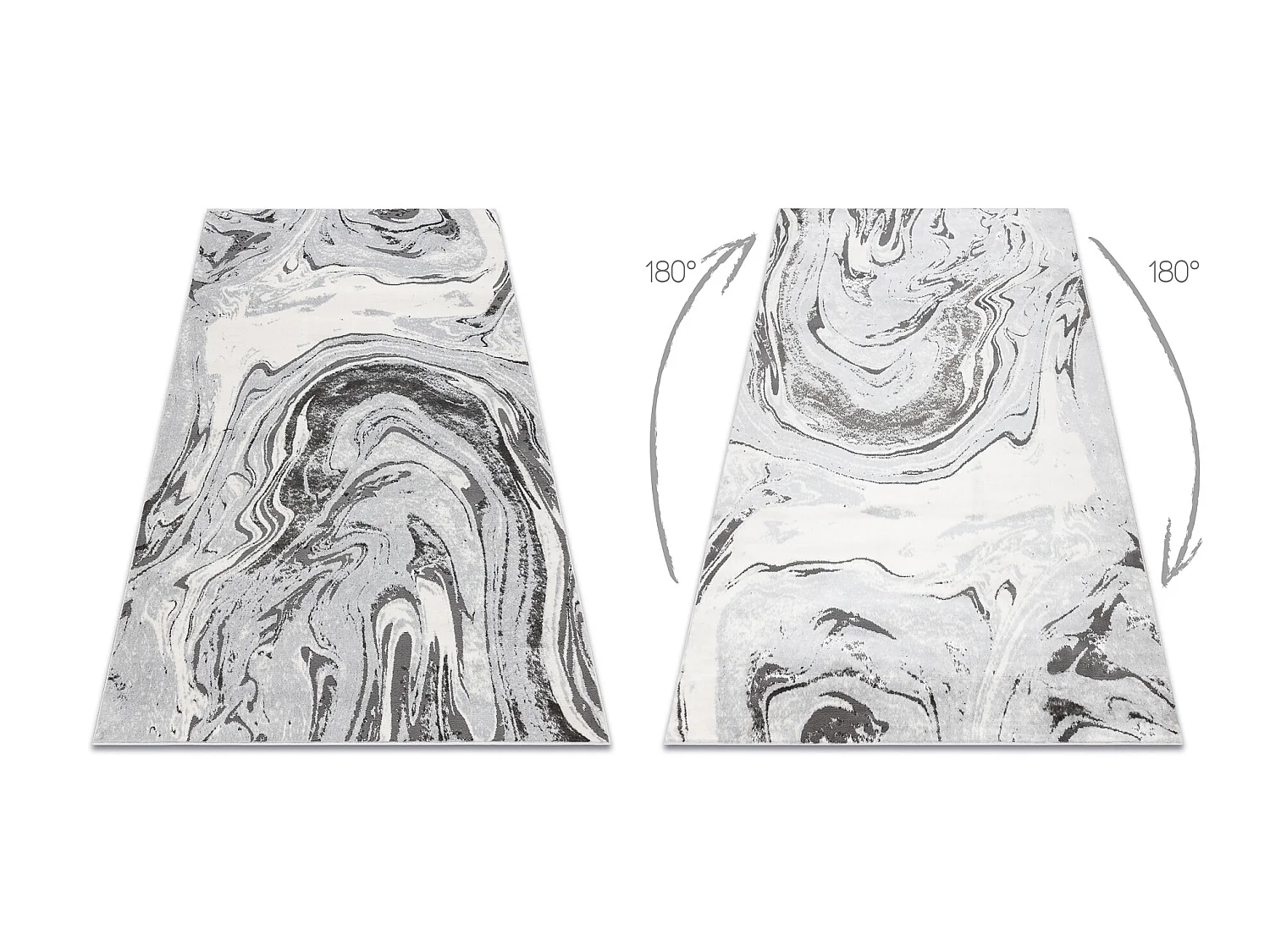 Tapijt LIRA E1686 Abstract, structureel, modern, glamour - grijs 80x150 cm