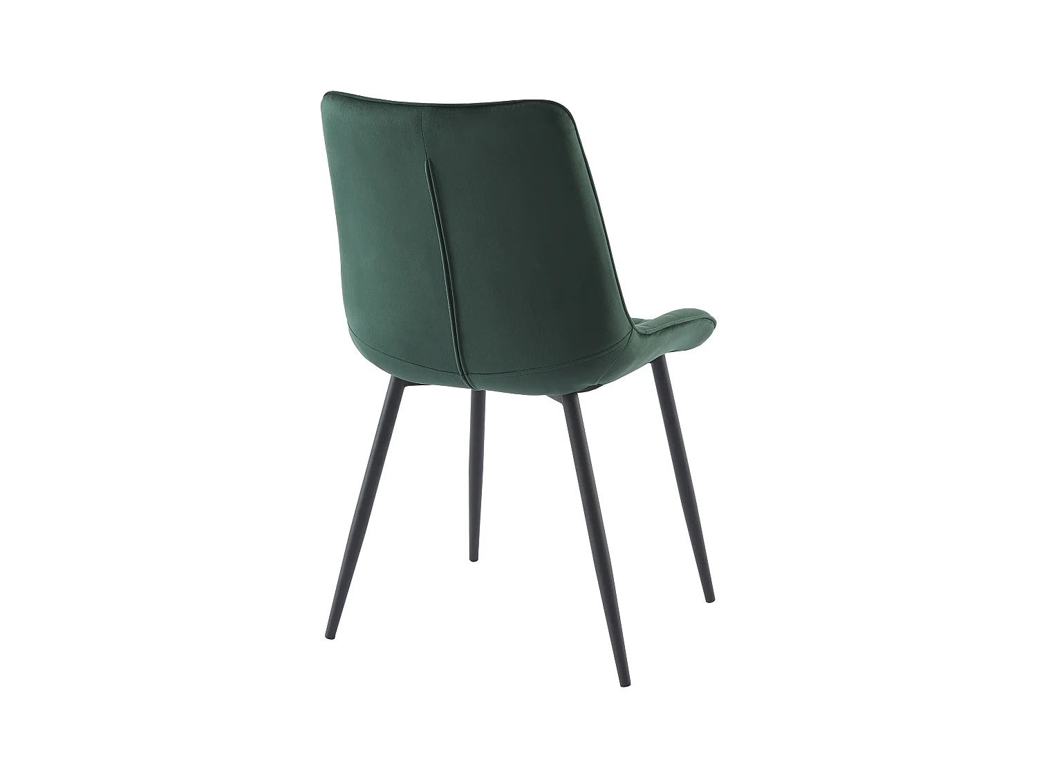 Set van 2 gestoffeerde stoelen - Velours en zwart metaal - Groen - OLLUA