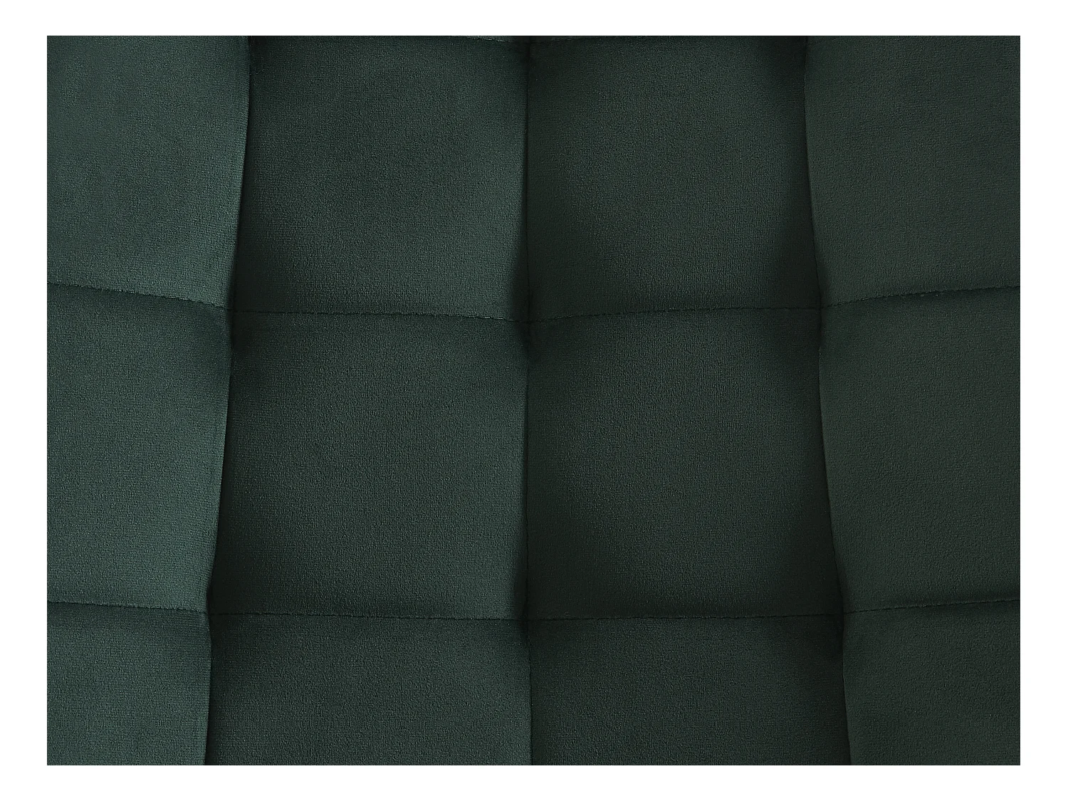 Lot de 2 chaises matelassées - Velours et métal noir - Vert - OLLUA