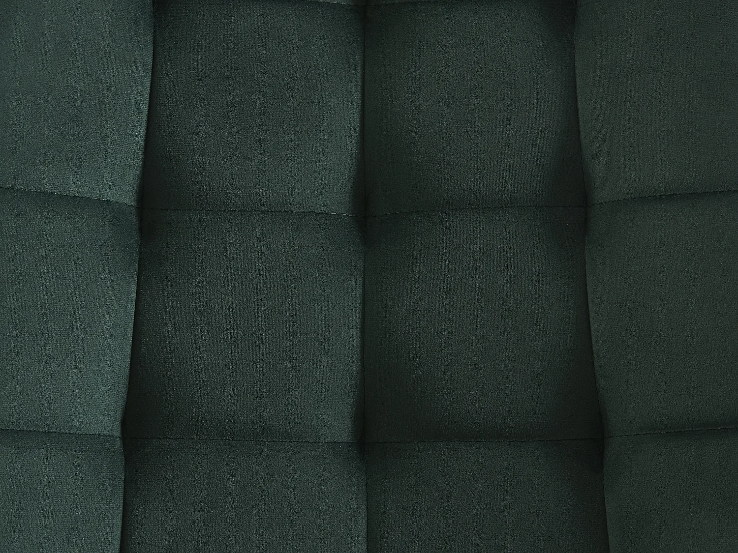 Lot de 2 chaises matelassées - Velours et métal noir - Vert - OLLUA