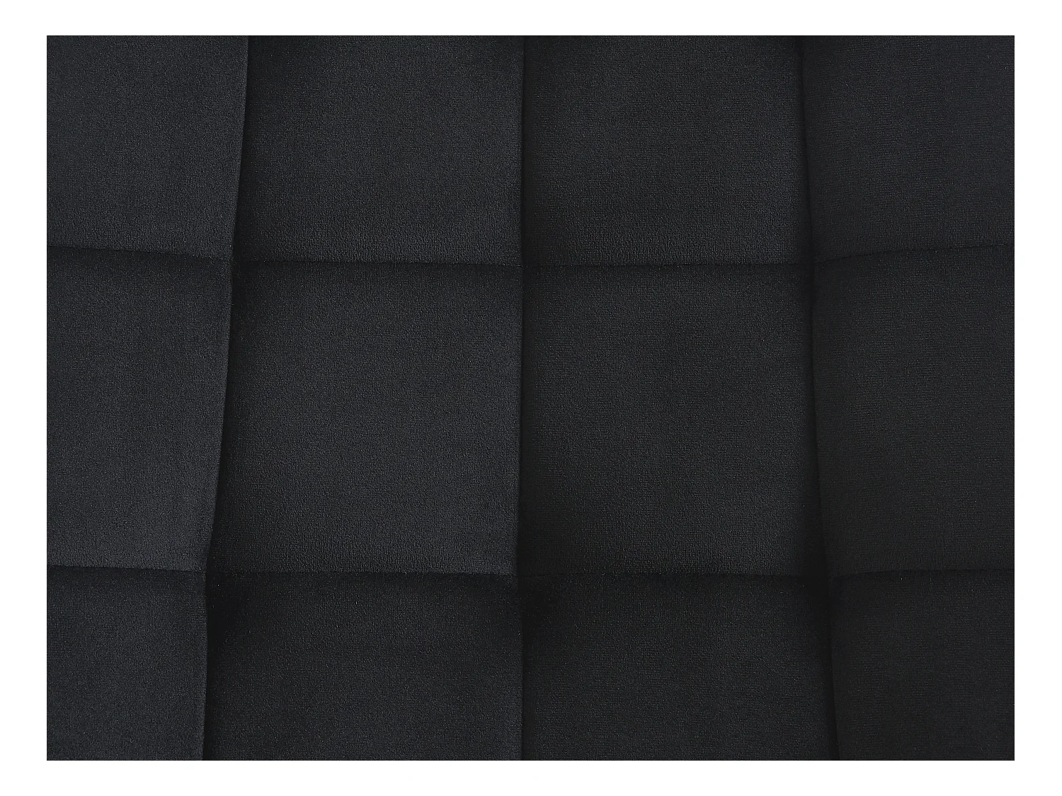 Lot de 2 chaises matelassées - Velours et métal - Noir - OLLUA