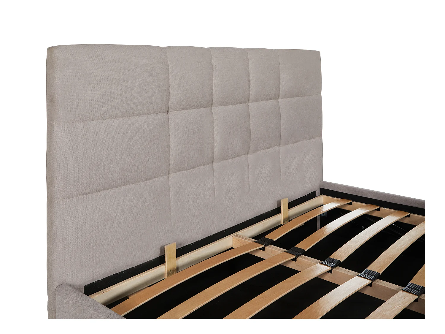 Bett mit Bettkasten - 160 x 200 cm - Stoff - Beige - ELIAVA von Pascal Morabito