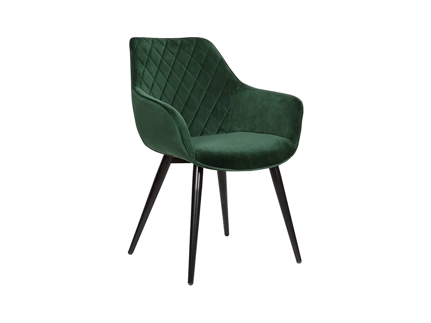 Chaise de salle à manger en velours vert 19_0000410