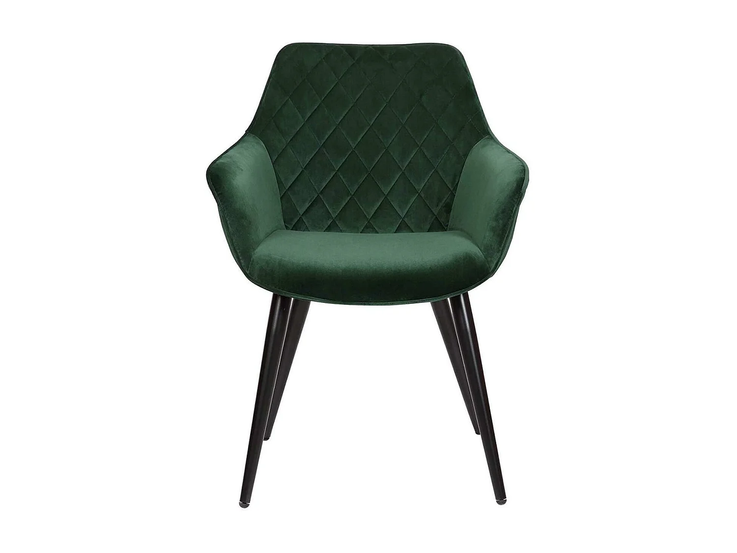 Chaise de salle à manger en velours vert 19_0000410