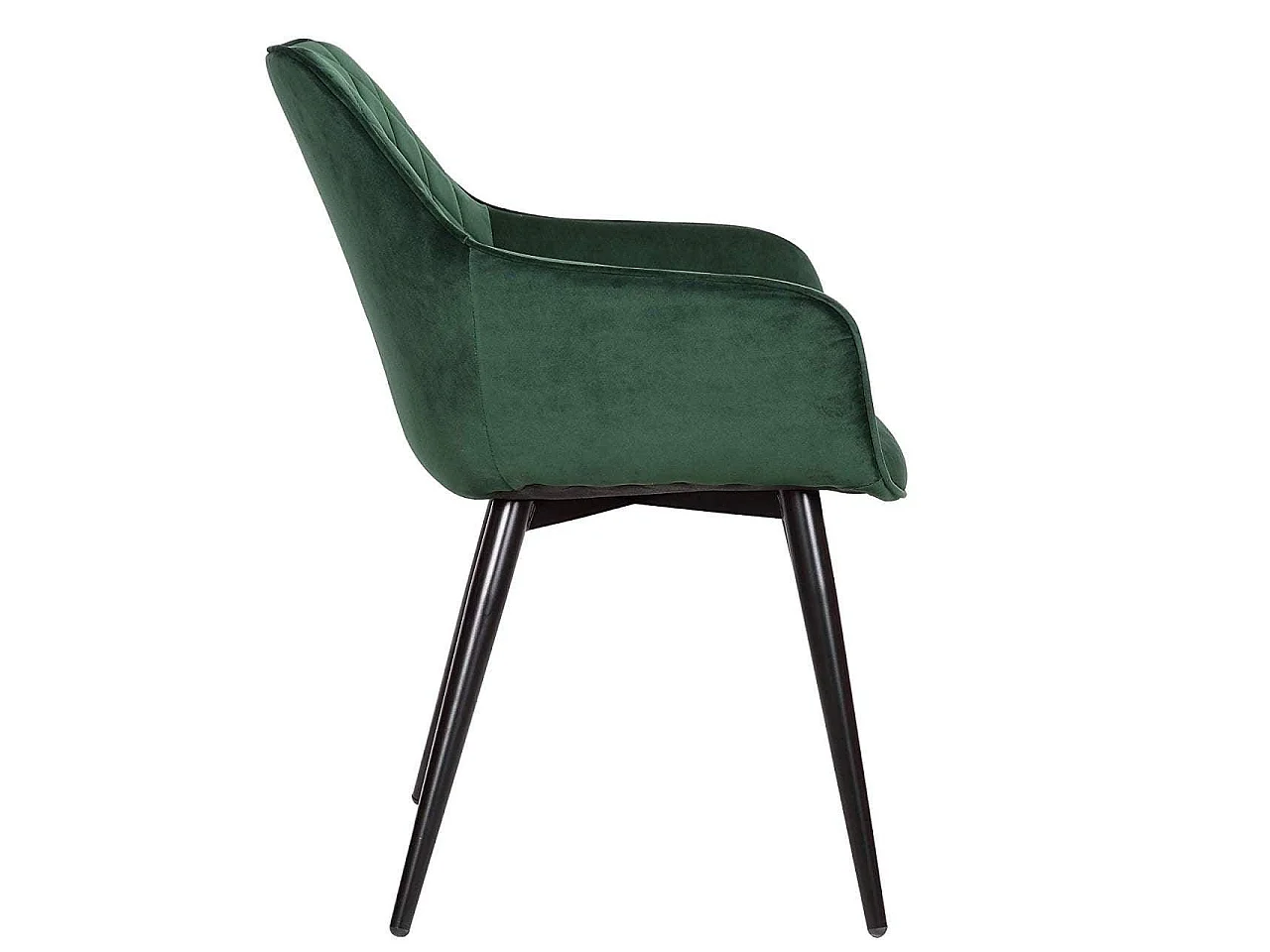 Chaise de salle à manger en velours vert 19_0000410