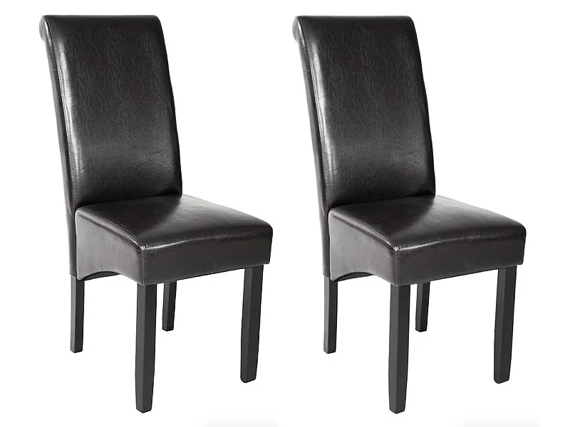 Lot de 2 chaises de salle à manger salon cuisine noir 08_0000456