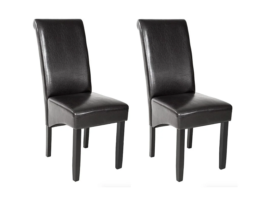 Lot de 2 chaises de salle à manger salon cuisine noir 08_0000456