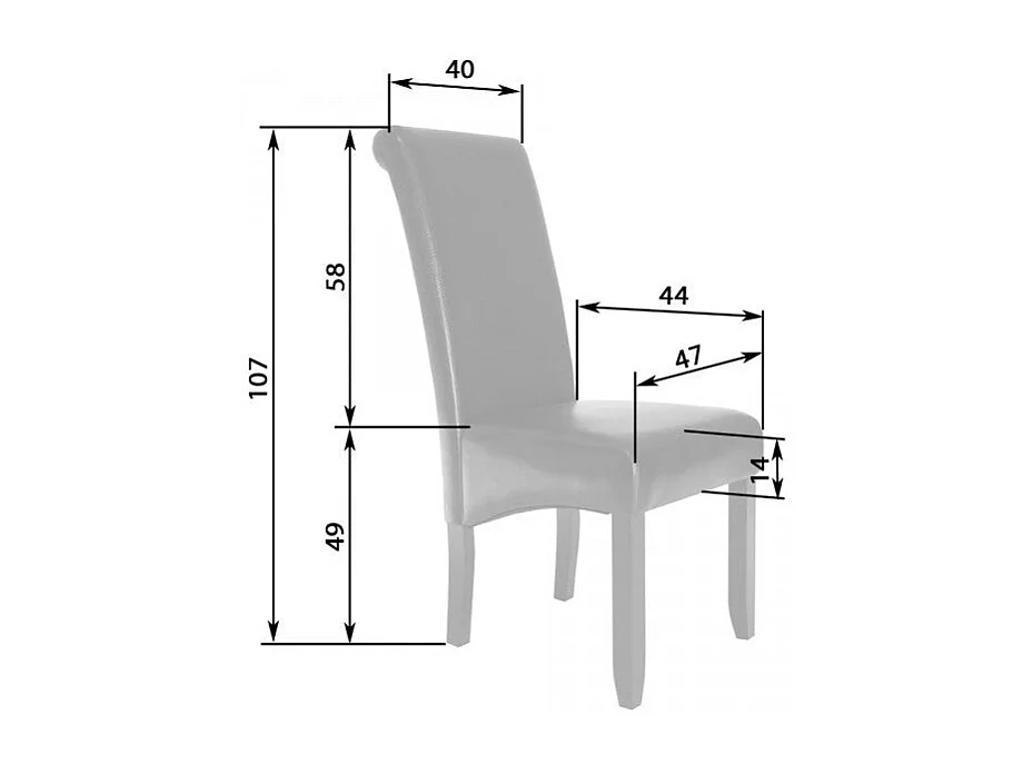 Lot de 2 chaises de salle à manger salon cuisine noir 08_0000456