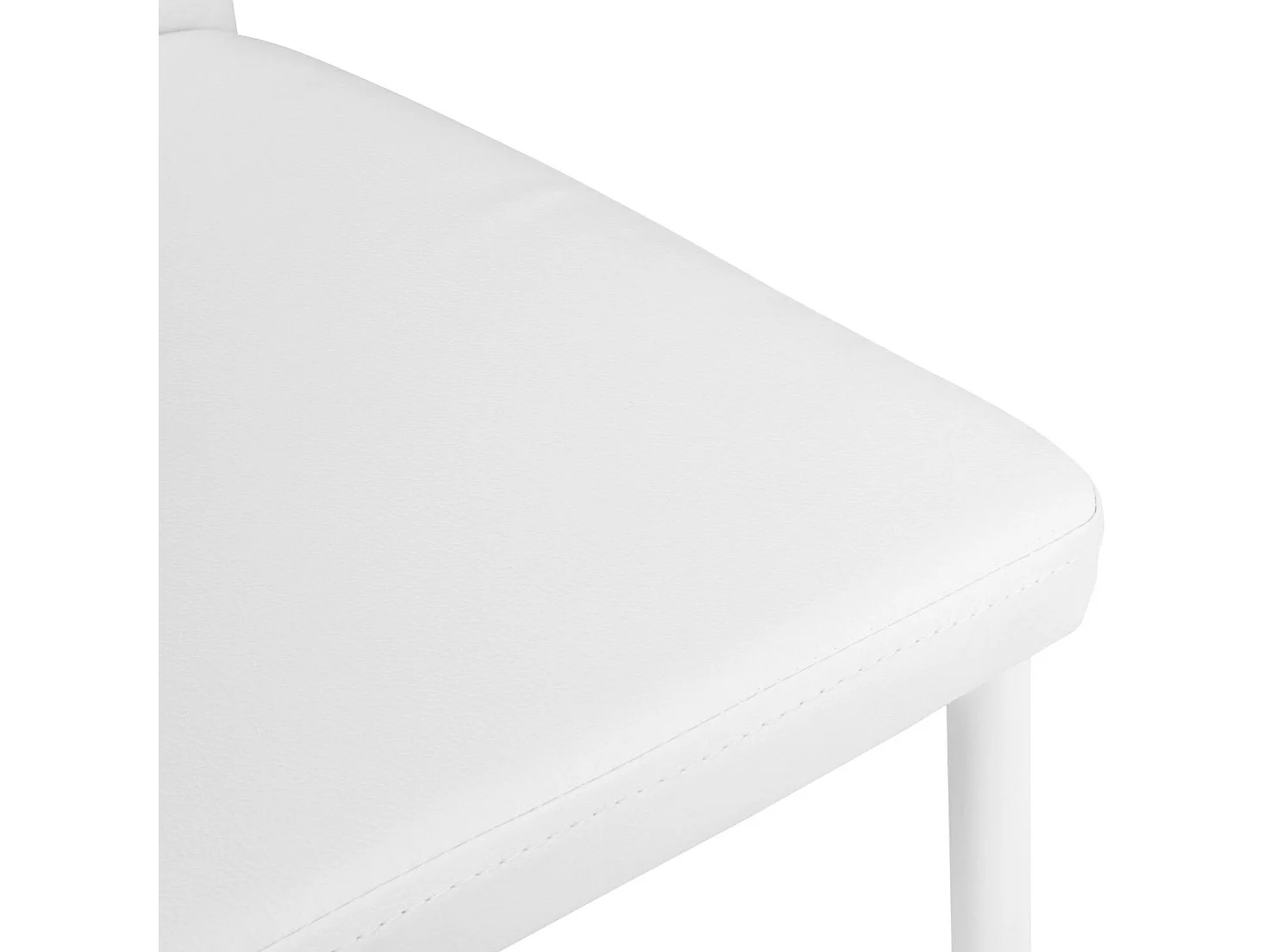 Lot de 4 chaises siège de salon cuisine salle à manger design élégant avec brillant blanc 08_0000563